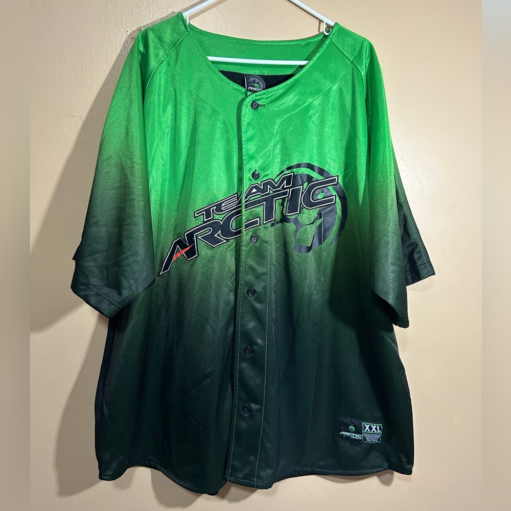 RARE Arctic Cat “Team Arctic” Green / Black Jersey Shirt Men’s Size XXL